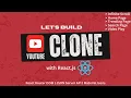 Build a YouTube Clone with React js Full Tutorial React for beginners