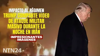 Trump comparte impresionantes imágenes de ataque militar masivo durante la noche en Irán