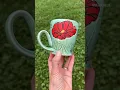 Making a poppy mug #potteryprocess #potterydesign #poppy #poppies #mugshotmonday