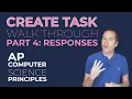 2019-2020 CREATE TASK Part REFLECTIONS AND RESPONSES - AP Computer Science Principles How