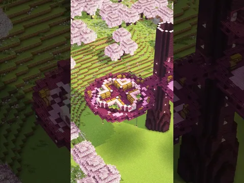 Minecraft Cherry Tree House 🌸 Get the new 3D build guide now link in bio 📝 #minecraft #shorts