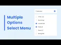 Multiple Options Select Menu in HTML CSS JavaScript