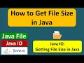 How to Get File Size in Java Java File Java IO Java Tutorial