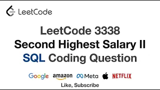 Leetcode 3338 Second Highest Salary II - SQL Coding Question