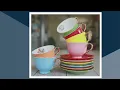 Junk Gypsy Set of 6 Colorful Tea Cups with Saucers on QVC