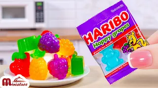 🍓 Homemade Mini Haribo Fruit Jelly Recipe | ASMR Cooking Mini Food