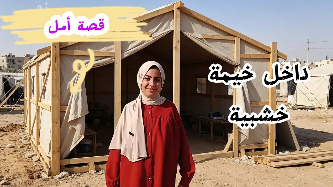 استحلفكم بالله العظيم تشاهدوا الفيديو|بنينا خيمةمن الخشب في غzة ؟!#اكسبلور#gaza