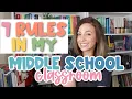 7 RULES IN MY MIDDLE SCHOOL CLASSROOM BACK TO SCHOOL TIPS