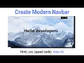 Modern Navbar 5 Speed Code html css