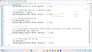 Java StringBuilder Methods Explained append insert delete replace reverse