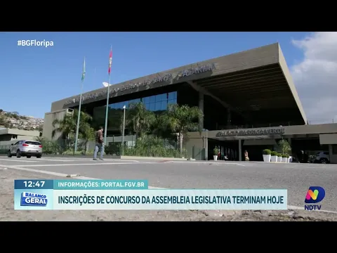 Inscrições para o concurso público da Alesc encerram nesta quarta-feira (20/03)