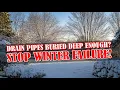 Do Yard Drain French Drain and Downspouts need to be buried below Frost Line in the North