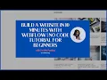 Build a Website in 10 Minutes with Webflow No Code Tutorial for Beginners