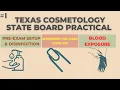Texas Cosmetology Practical Pre-Exam Monomer Polymer Blood Exposure