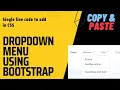 Bootstrap dropdown with hover Add 2 lines of code in CSS file for on hover dropdown effect