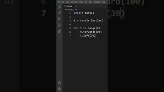 Draw a hexagon using turtle in Python