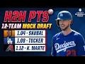 H2H Points DAILY 12-Team Full Mock Draft on ESPN I Fantasy Baseball Advice