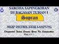 SAROHA SAPINGKIRAN DIBAGASAN TUHAN I - MARSIAJAR SUARA SOPRAN