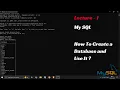 MySQL Tutorial for Beginners Lecture 1 How to Create a Database Practical Demonstration 2025