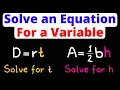 Solve an Equation for a Specific Variable Eat Pi