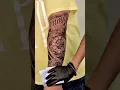 Clock with rose tattoo full hand