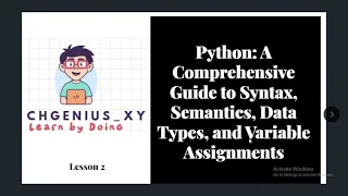Python Basics Understanding Syntax Semantics and Data Types int and str Lesson2