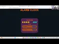 Alarm clock using vanilla JS HTML and CSS