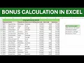 How to Calculate Employee Bonus in Excel Using IFS Function Step-by-Step Tutorial
