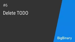 Delete TODO Learn ReactJS in steps Episode 6