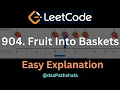 Leetcode 904 Fruit Into Baskets Sliding Window Hindi Java daily challenge dsaPathshala