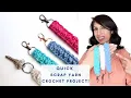 Got a handful of yarn Crochet This Beginner Crochet Wristlet Crochet Keychain Step By Step