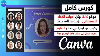 موقع كانفا من الألف للياء مع كل أدوات الذكاء الاصطناعي الموجودة فيه وحساب كانفا المدفوع مجانا 