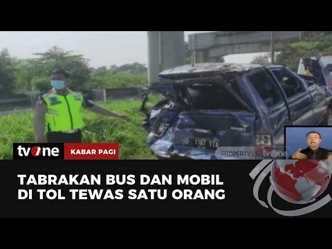 Ringsek! Bus Tabrak Mobil di Tol Kopo Bandung, 1 Orang Tewas dan 3 Luka Berat