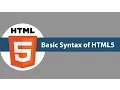 HTML5 Tutorial For Beginners 02 Write the Basic Syntax of HTML5