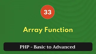 33 Array Function PHP Tutorial Basic to Advanced PHP 8 2