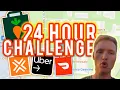I WORKED FOR 24 HOURS STRAIGHT DOING DELIVERY APPS DOORDASH INSTACART SPARK UBER EATS FLEX
