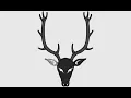 Deer Face Embroidery Design Deer Silhouette Embroidery File DigitEMB