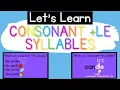 Consonant le Syllables Syllable Types