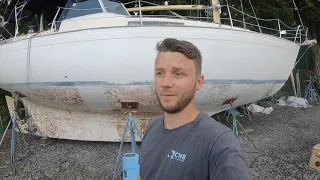 Sailing boat Snowbird  Ep 2 Hallberg Rassy Rasmus 35 changing boat hatch Install hatches