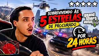 SOBREVIVENDO A 5 ESTRELAS DE PROCURADO POR 24 HORAS NO GTA 5