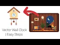 Vector Wall Clock DesignSimple Creative in Illustrator
