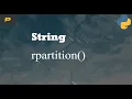 Python String - rpartition
