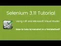 16 How to take and save screenshot Selenium 2018 Tutorial using C Visual Studio