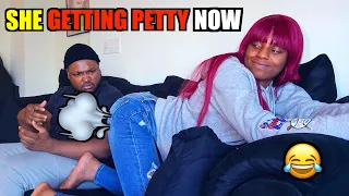 she getting petty now girl fart prank 