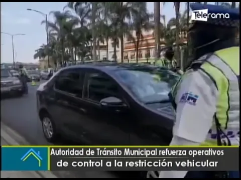 Autoridad de tránsito municipal refuerza operativos de control a la restricción vehicular