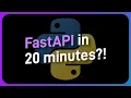 Create an API in 20 MINUTES with FastAPI 2024 tutorial