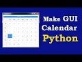 Making GUI Calendar in Python