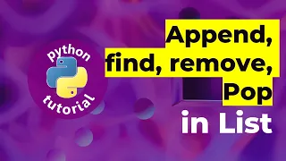 Python List - append extend sort pop remove Python tutorial