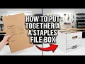 How to Put Together a Staples File Box