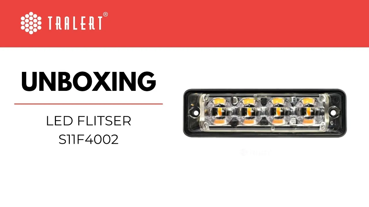 Video: Ultraflache Slimline-LED-Blitzer mit 4 LEDs | R65 | Gelb | 10–30 V | S11F4002